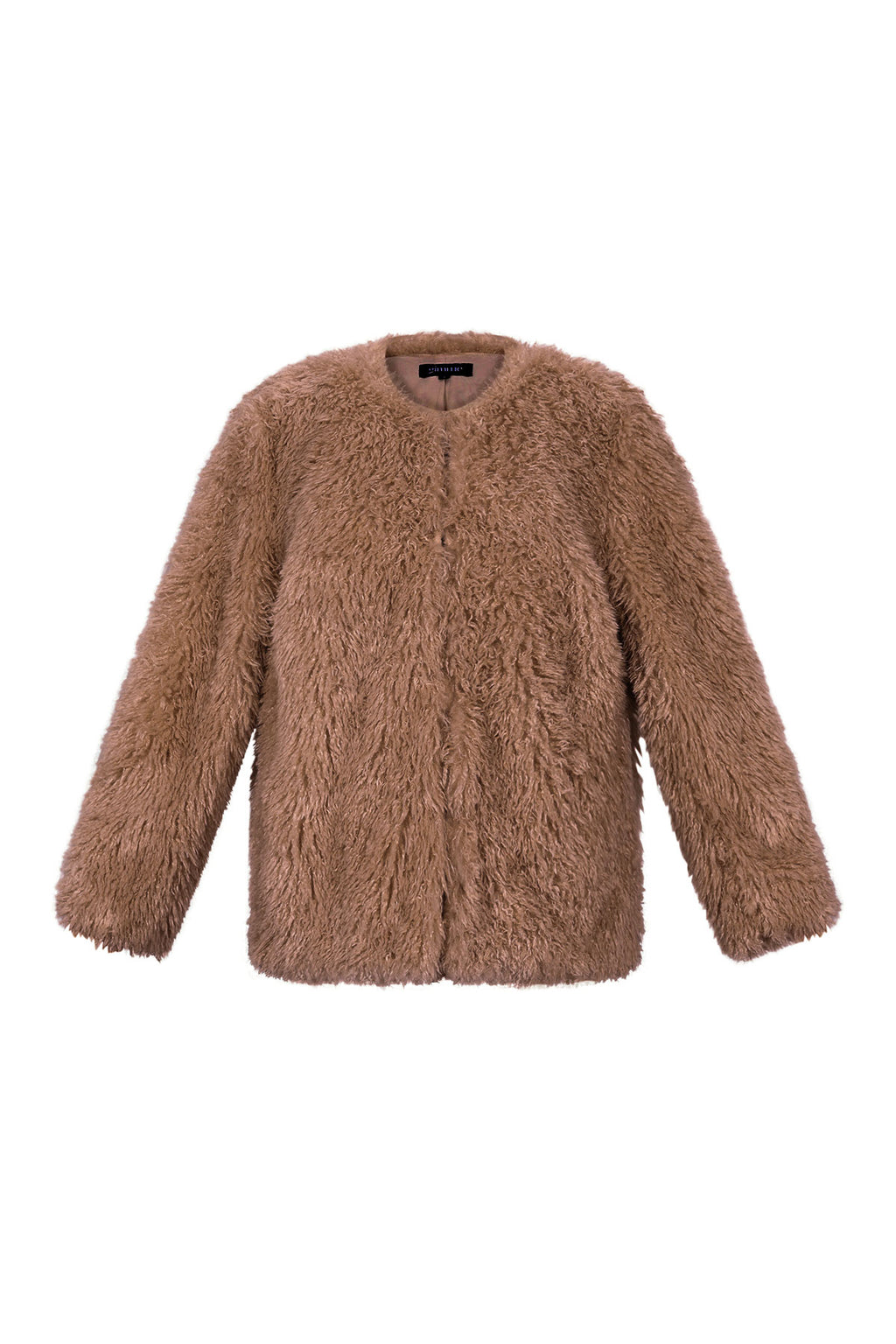 Woven Polyester Fiber Women's Jacket Elegant Solid Color Fall/Winter