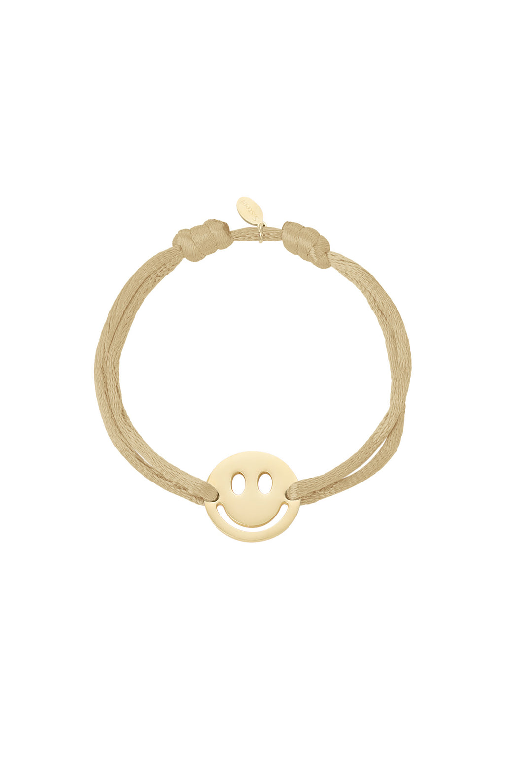 Satin bracelet with smiley