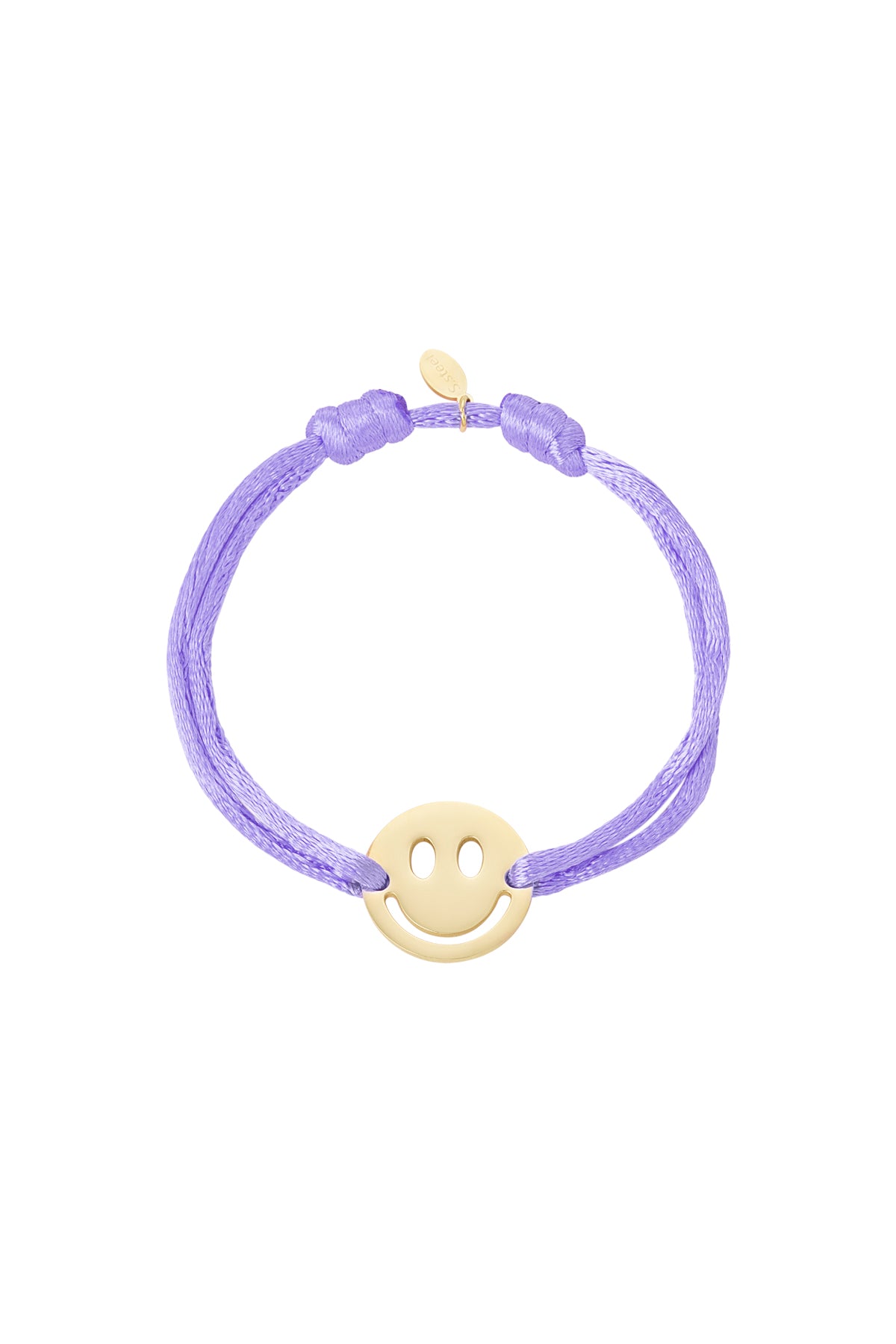Satin bracelet with smiley