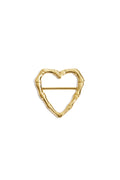Scarf clip with bamboo heart