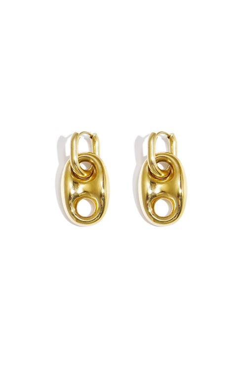 Earrings with button detail