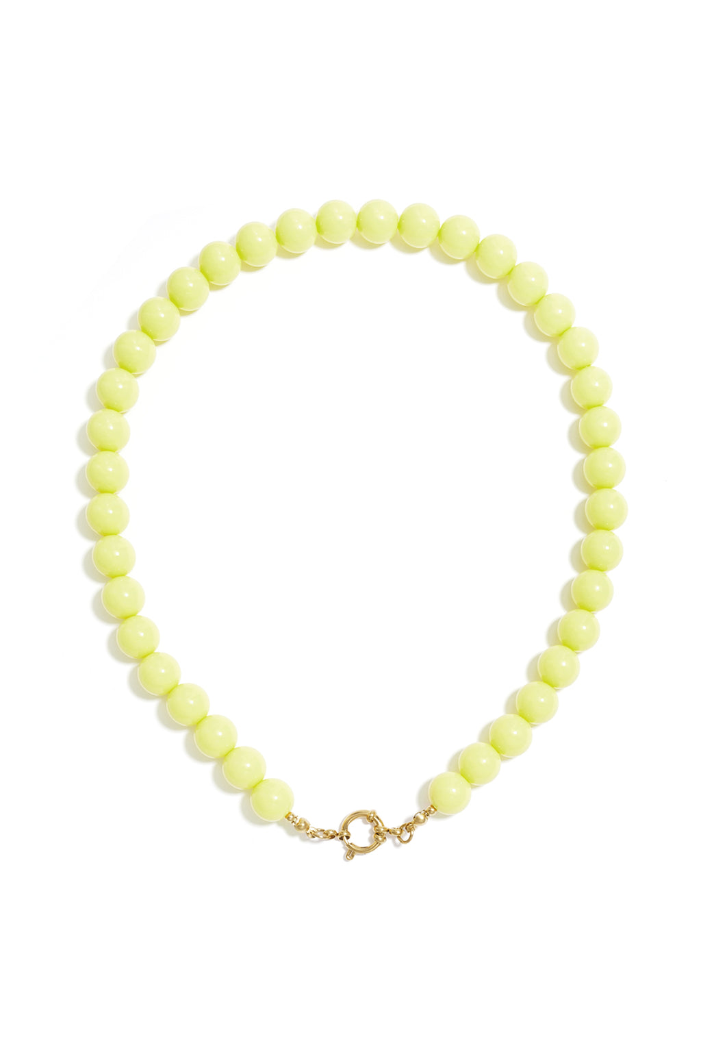 Beaded necklace with front closure - 12mm