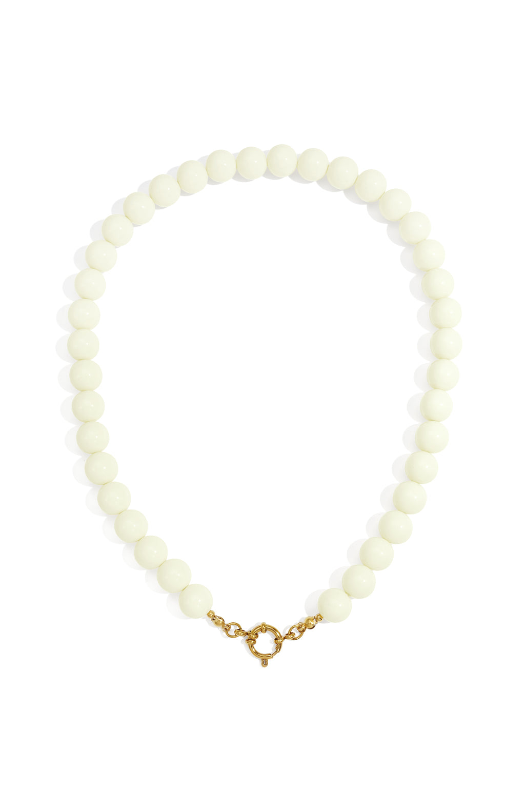 Beaded necklace with front closure - 12mm