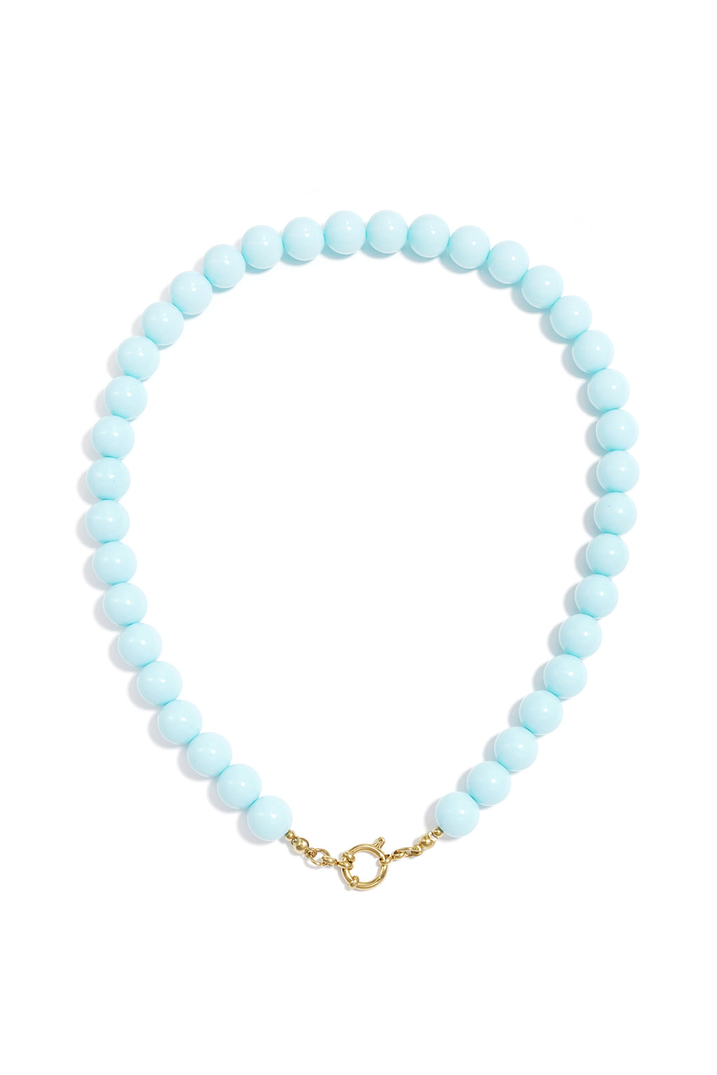 Beaded necklace with front closure - 12mm