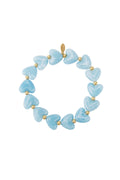 Elastic heart beaded bracelet