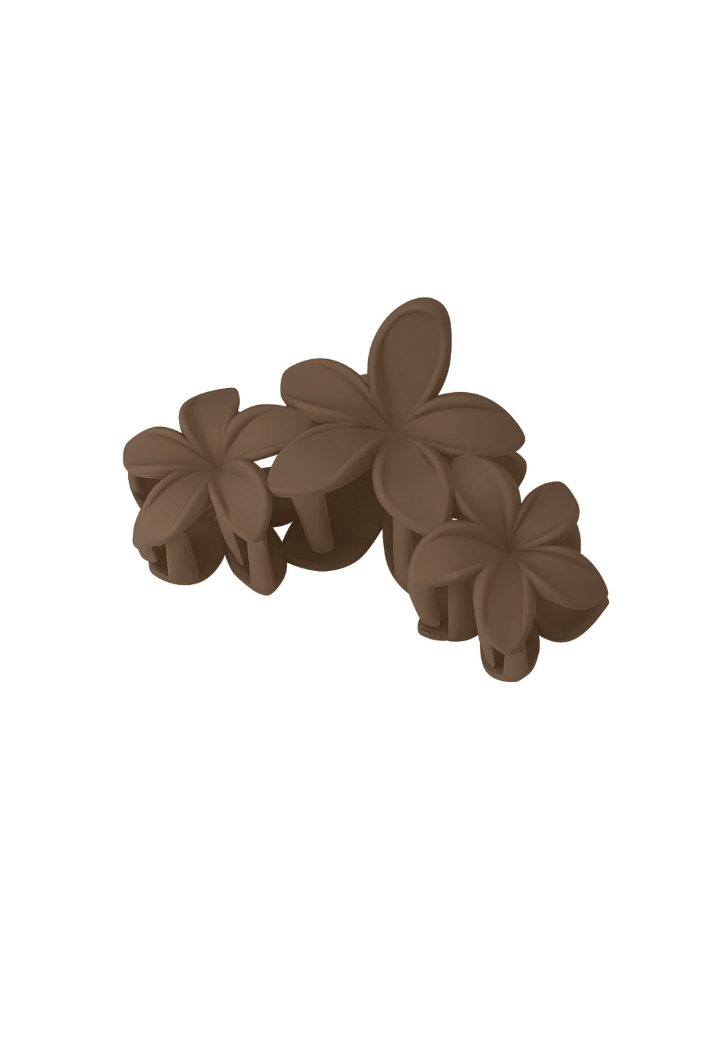 hair clip with large flowers - cotton candy pink