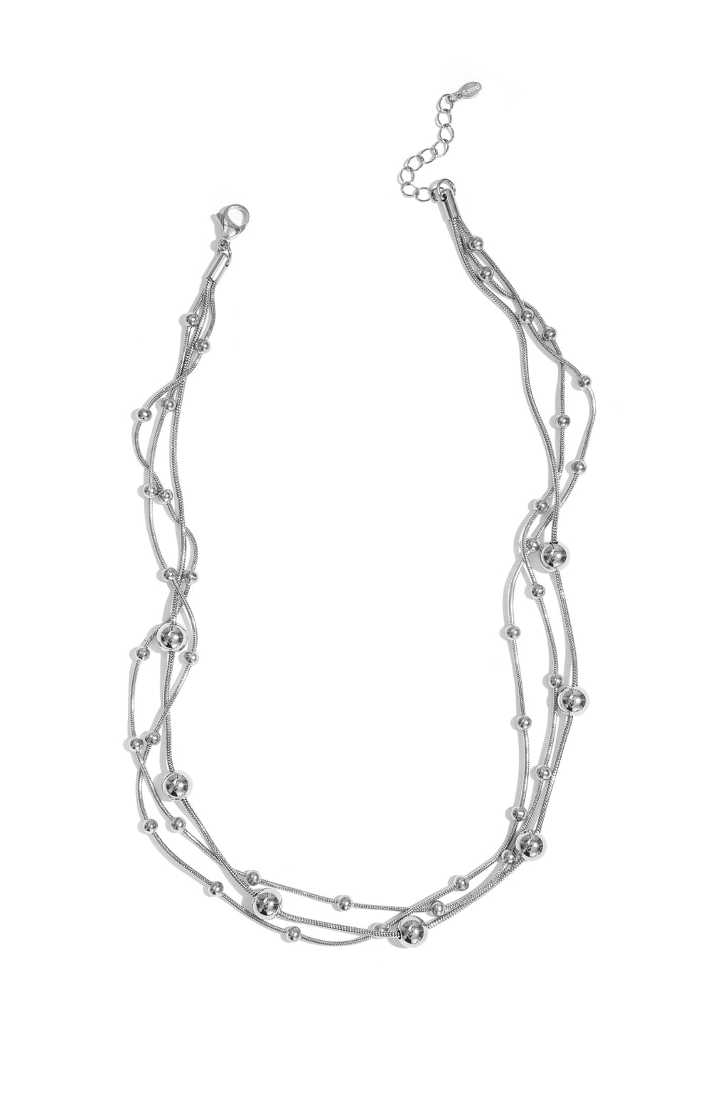 Layered necklace with polka dots