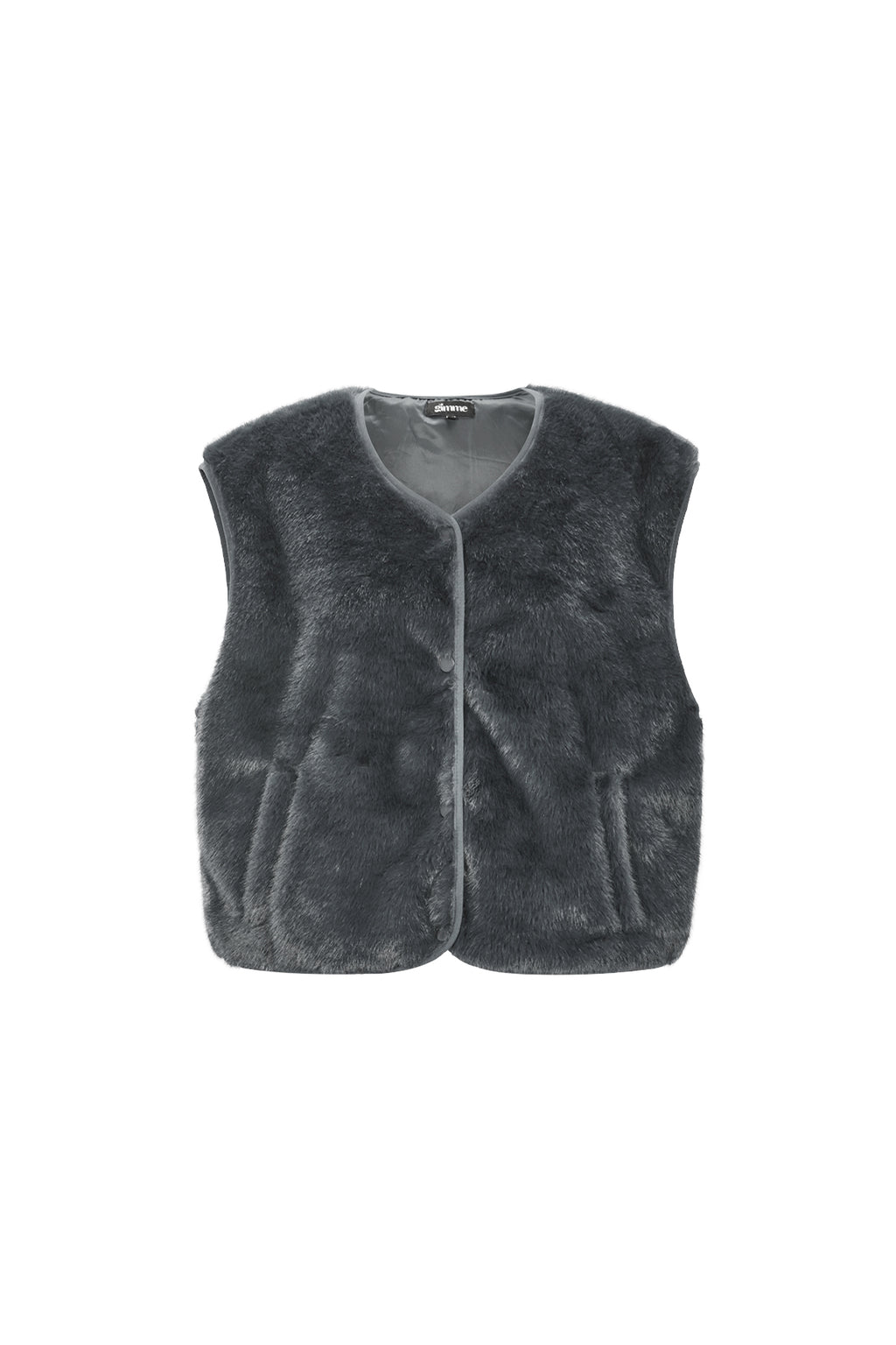 Sleeveless vest faux fur