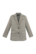 Polyester Fiber Women's Suit Set Conservative Checkered Fall/Winter