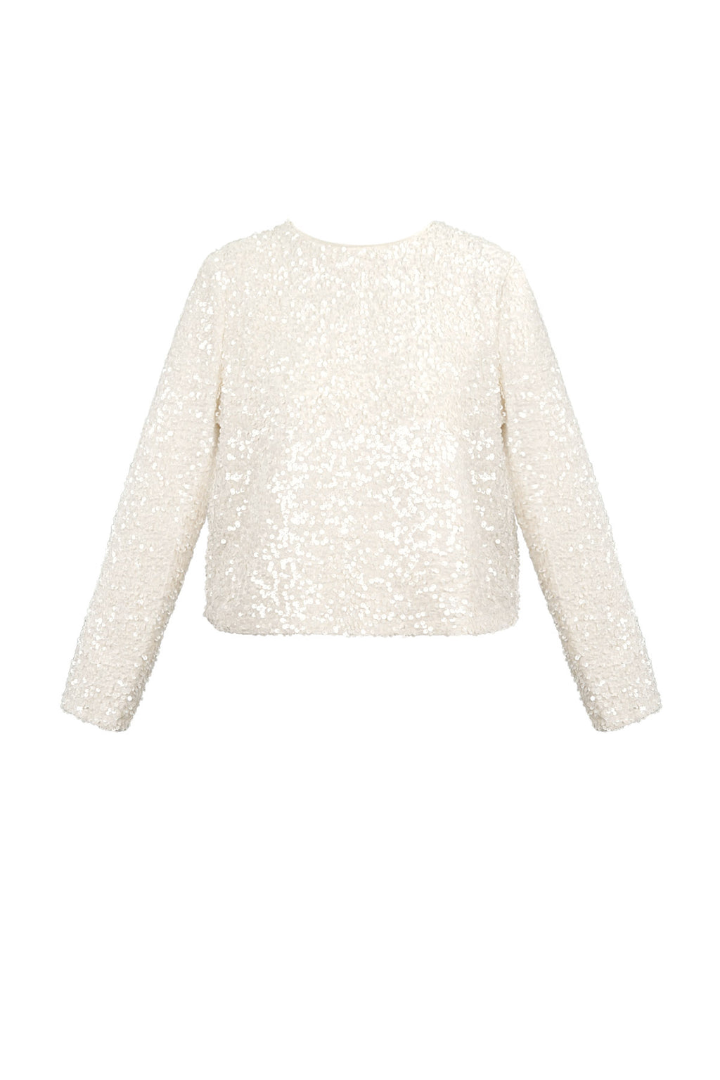 Polyester Long Sleeve Top Cropped Bow Detail