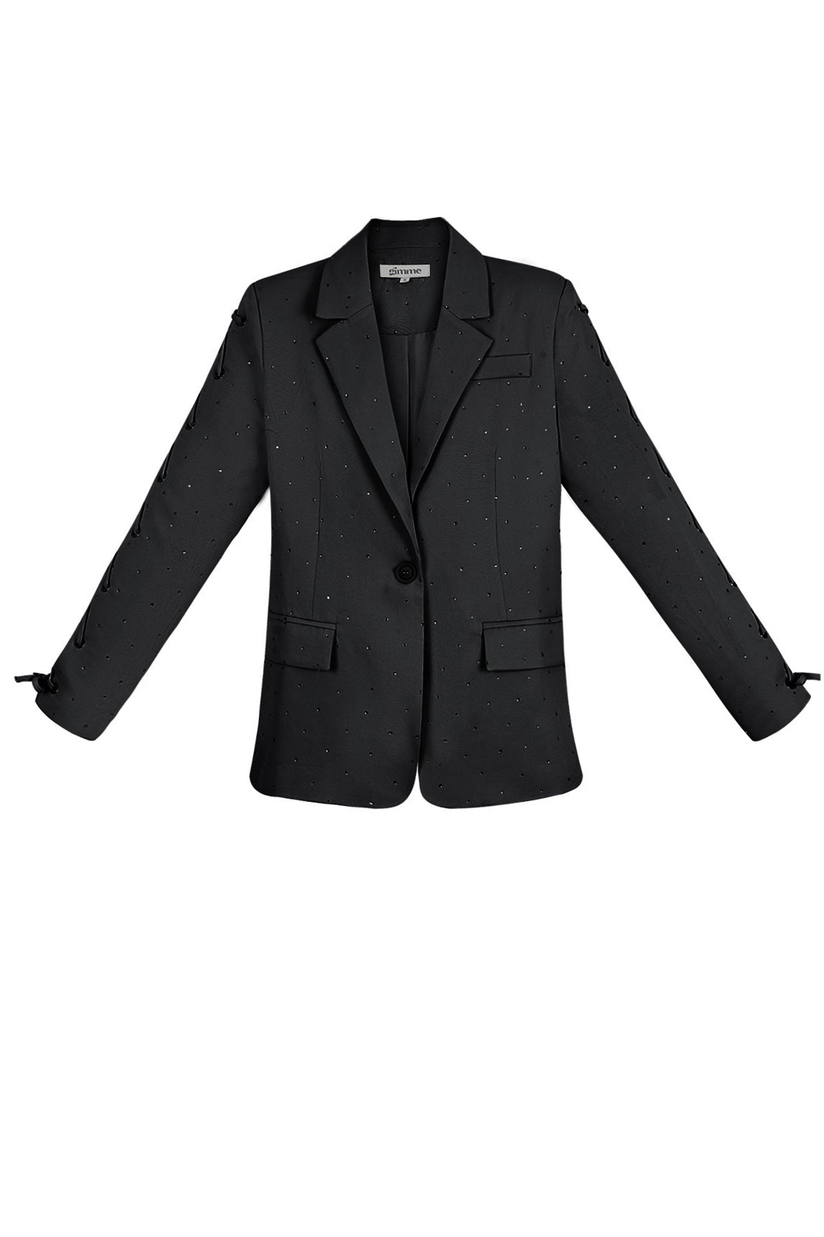 Polyester Women's Blazer Set Lace-Up Sleeve Design