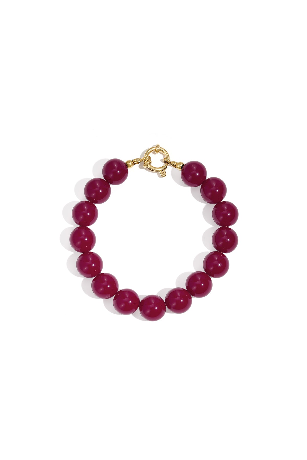 Bracelet with medium beads and front closure-12mm