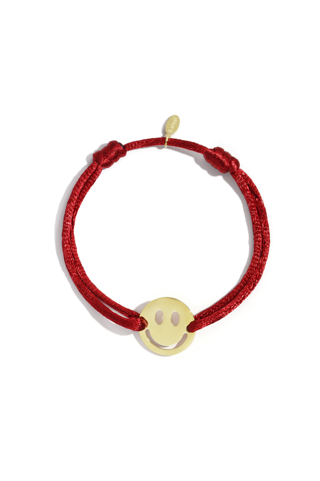 Satin bracelet with smiley