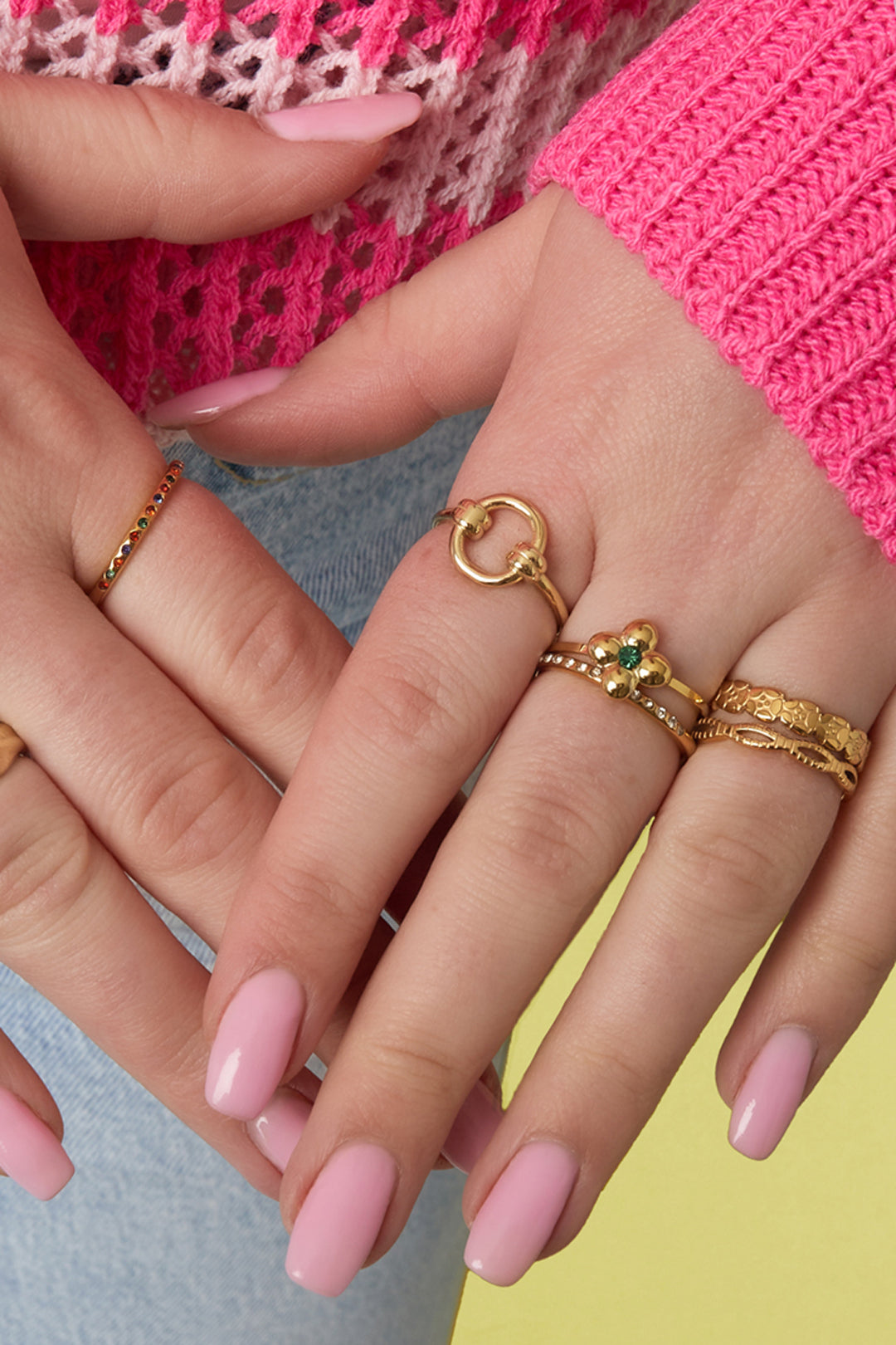 Stainless Steel Minimalist Rings circle Simple Daily Simple Series Women's jewelry