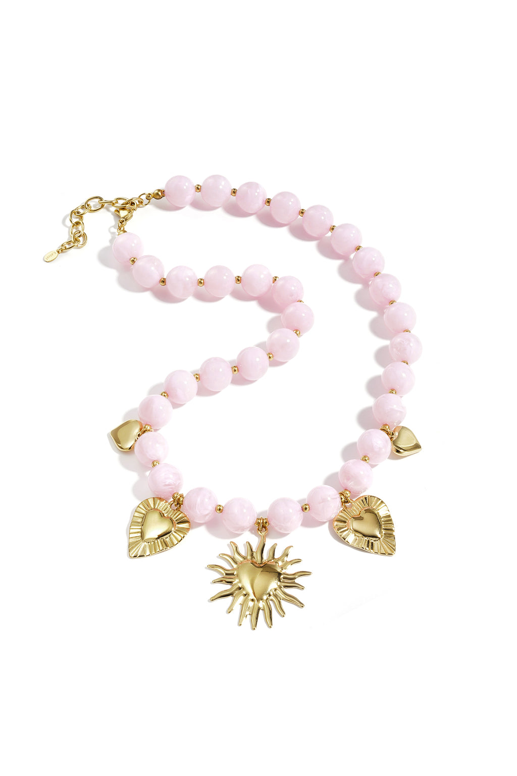 Bead necklace with summer charms