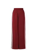 Woven Polyester Fiber Women's Straight Leg Pants Sporty Color Clash