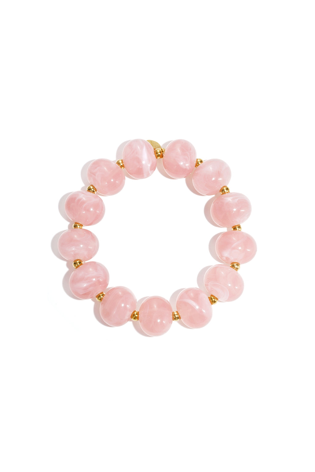 Elastic beaded bracelet with large beads
