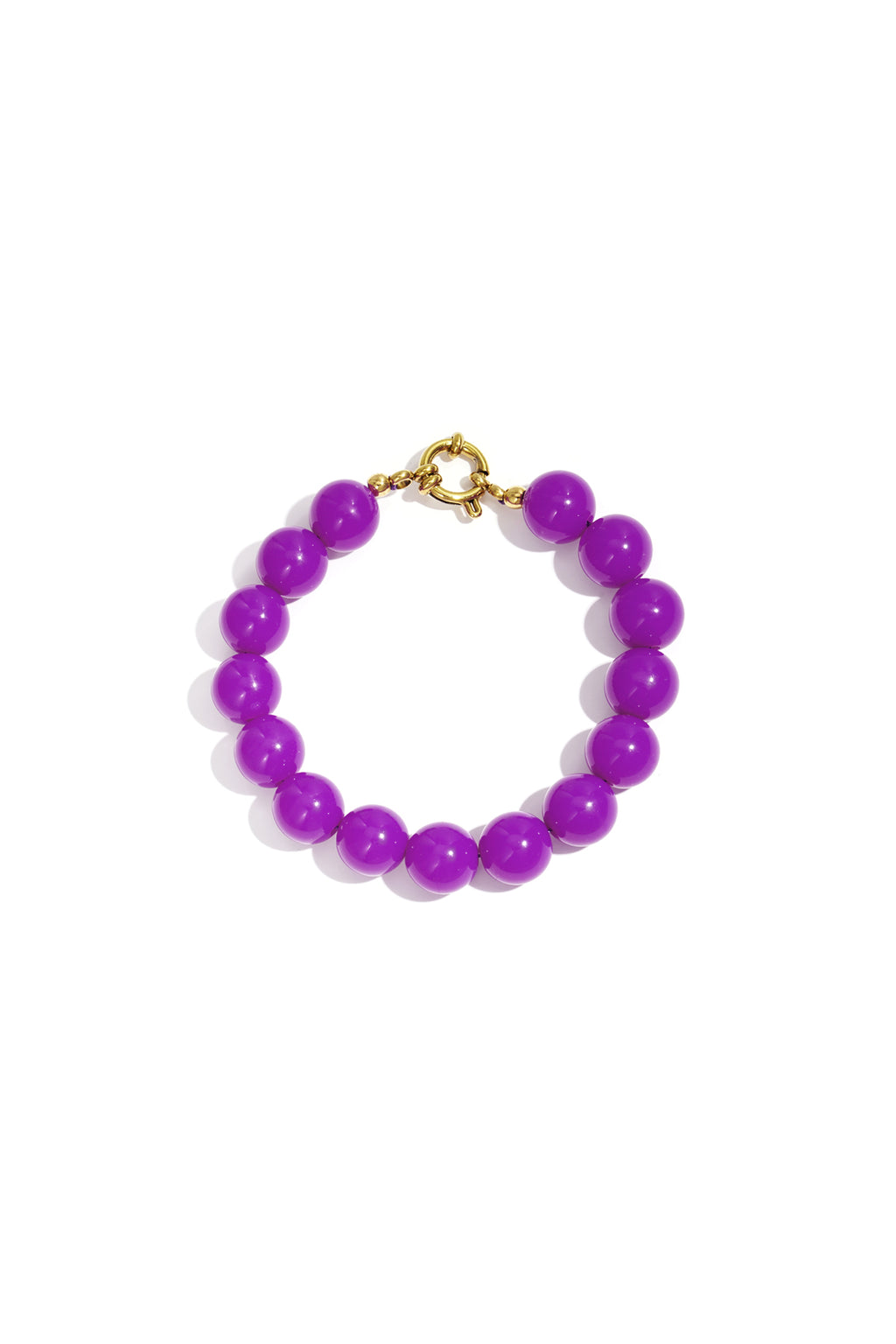 Bracelet with medium beads and front closure-12mm