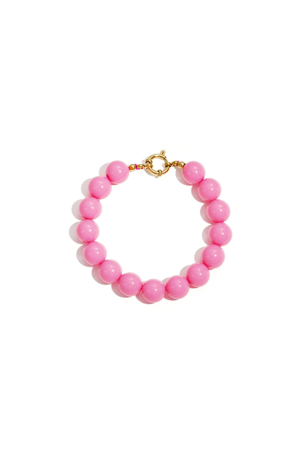 Bracelet with medium beads and front closure-12mm