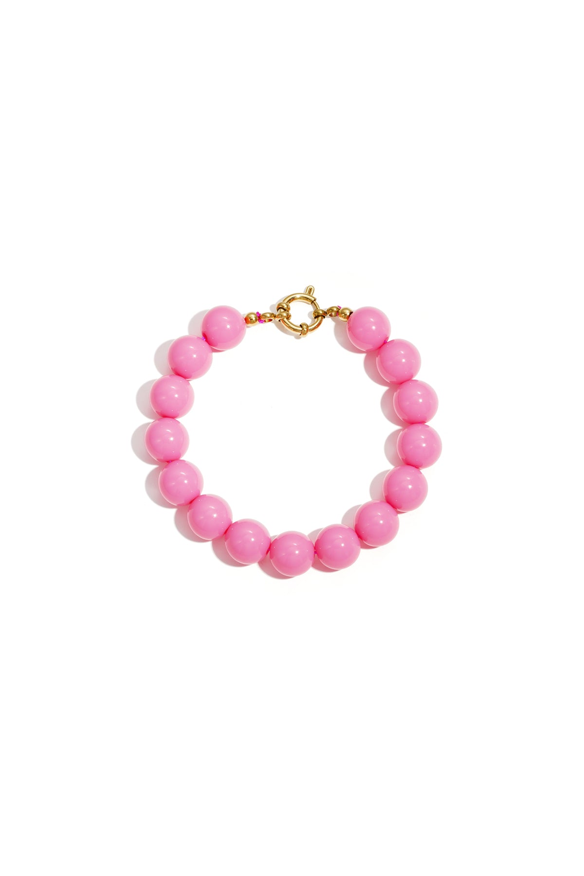 Bracelet with medium beads and front closure-12mm