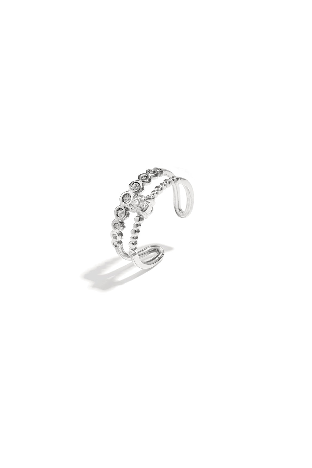 Stainless Steel Gemstone Rings irregular shape Simple Daily Simple Series Women's jewelry