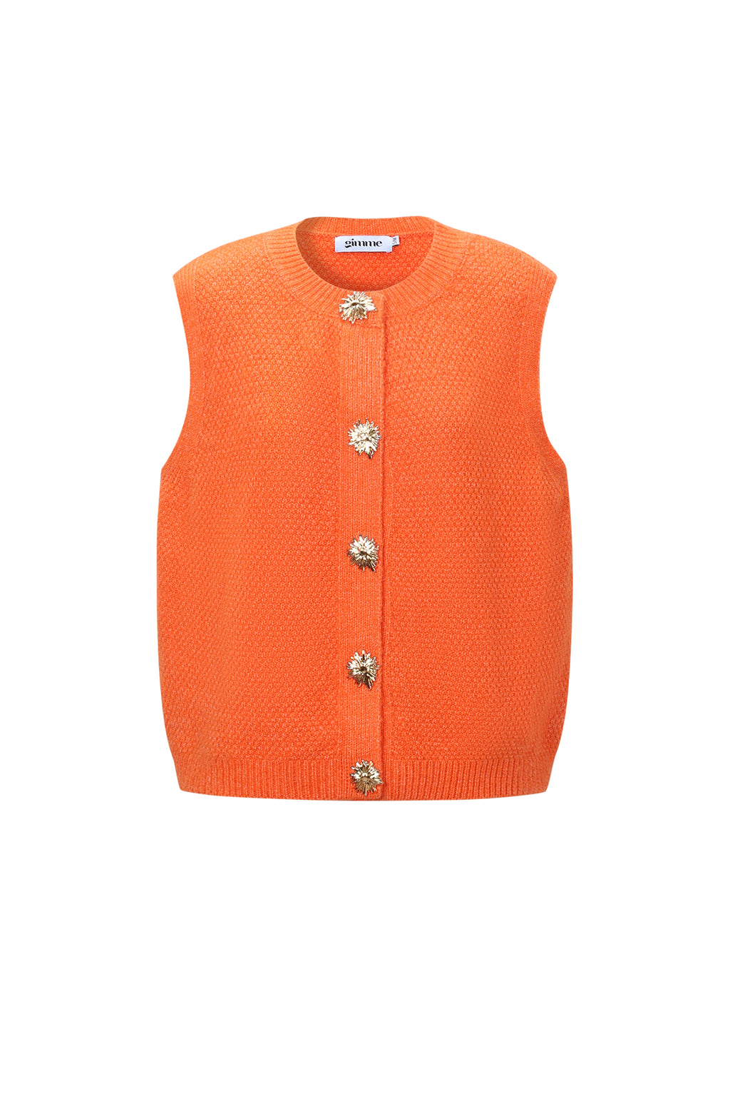 Knitted Polyester Fiber Women's Knitted Vest Casual Solid Color
