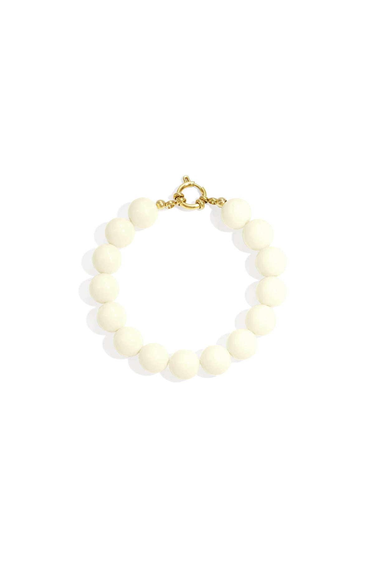 Bracelet with medium beads and front closure-12mm