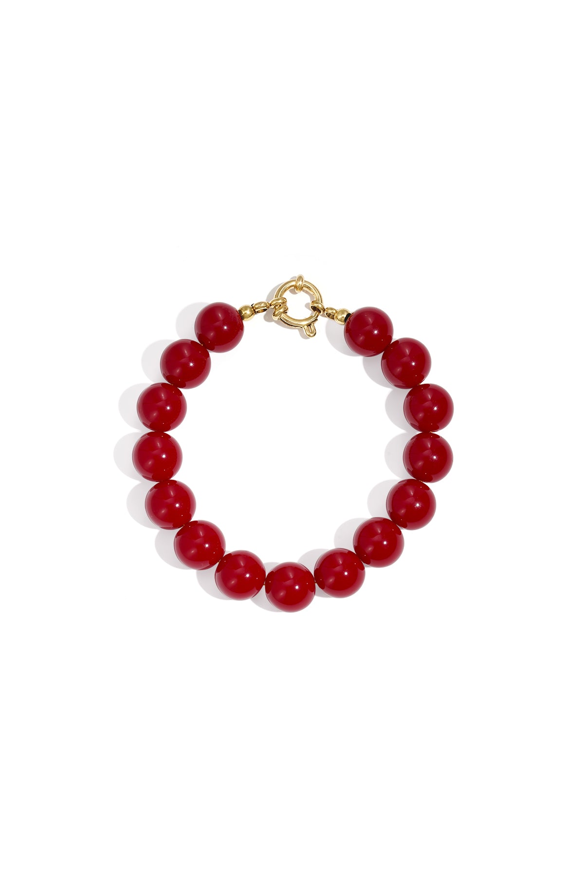 Bracelet with medium beads and front closure-12mm